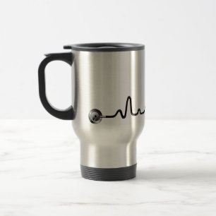 Stethoscope EKG Travel Mug Reisbeker