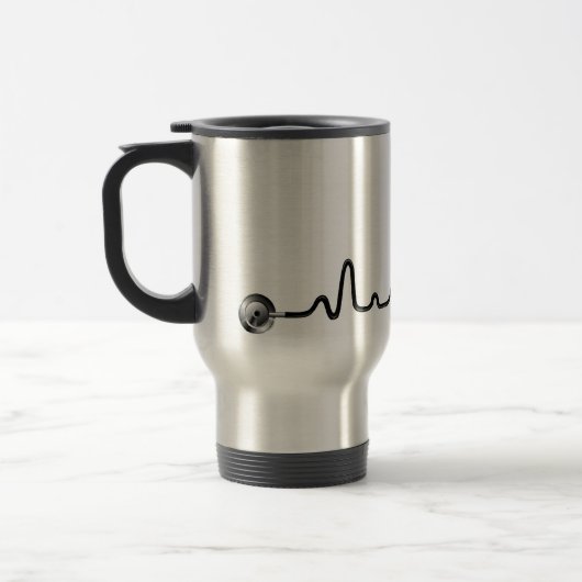 Stethoscope EKG Travel Mug Reisbeker (Links)