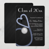 Stethoscope Faire-part de diplôme de l'école Médic (Devant / Derrière)