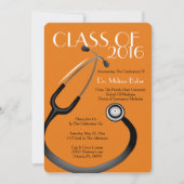 Stethoscope Faire-part de diplôme de l'école Médic (Devant)