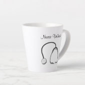 Stethoscope Infirmières Médecins Latte Mug (Angle droit)