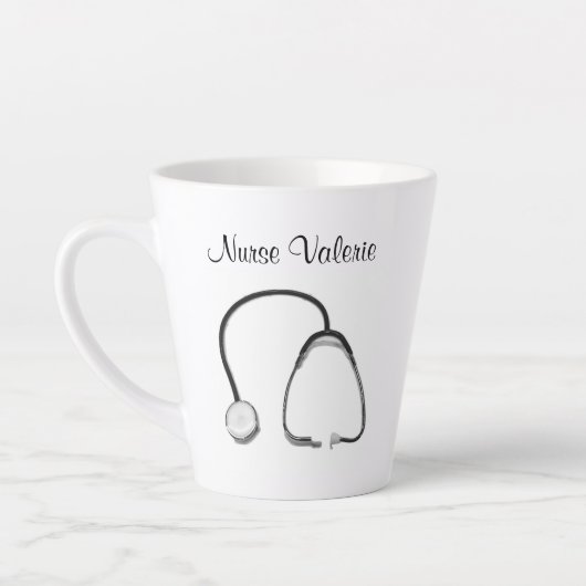 Stethoscope Infirmières Médecins Latte Mug (Gauche)