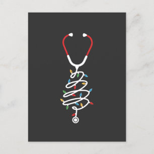 Stethoscope Medical Supplies Kerstboomverlichting Feestdagenkaart
