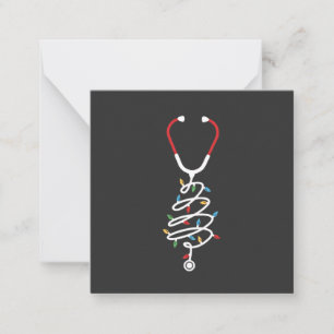 Stethoscope Medical Supplies Kerstboomverlichting Notitiekaartje
