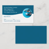 Stethoscope moderne Carte de rendez-vous Médicale (Devant / Derrière)