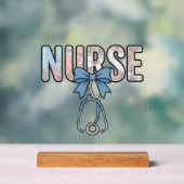 Stéthoscope Nurse Bow Floral Vintage (Neutre)