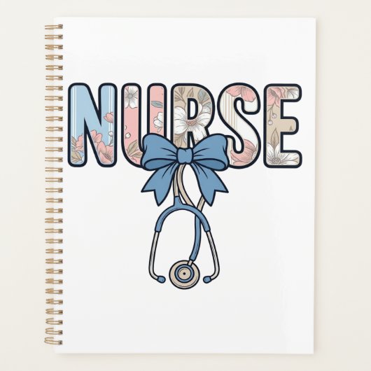Stéthoscope Nurse Bow Floral Vintage (Devant)