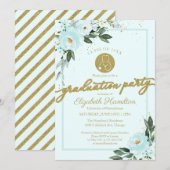 Stethoscope Nursing School Afstudeerder Party Blau Kaart (Voorkant / Achterkant)