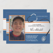 Stethoscope Photo Custom Invitations (Devant / Derrière)