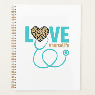 Stéthoscope vecteur design Nurse Love Leopard_1