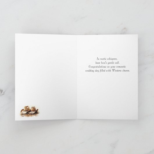 Stetson & Kant Bruiloft: Rustieke fluisteraars Kaart (Binnen)