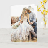 Stetson & Kant Bruiloft: Stetson Serenade Kaart (Gele Bloem)