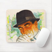 Stetson pet man dat een sigaret verlicht muismat (Met muis)