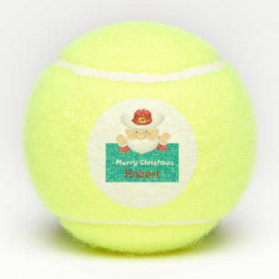 Stetson Santa Gepersonaliseerde naam Custom Christ Tennisballen