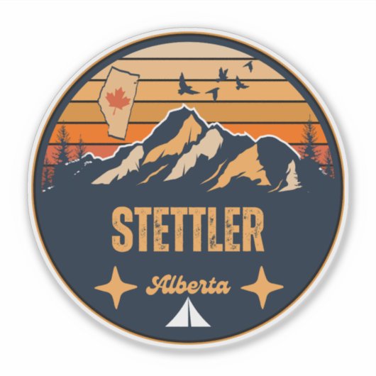 Stettler, Alberta Sticker (Voorkant)