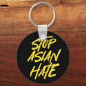 Steun AAPI-bewustzijn Stop met haat tegen Aziaten Sleutelhanger (Voorkant)