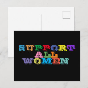Steun alle vrouwen briefkaart