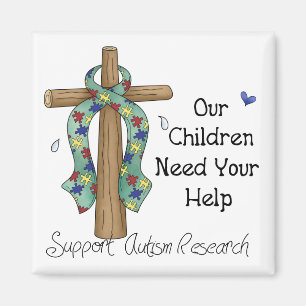 Steun Autism Research Fridge Magnet Magneet