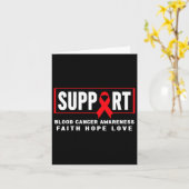 Steun Bloedkanker - Red Ribbon Bloedkanker AWA Kaart (Gele Bloem)