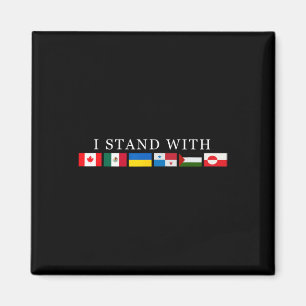 Steun Canada Groen Mexico Panama Gaza Oekraine Magneet