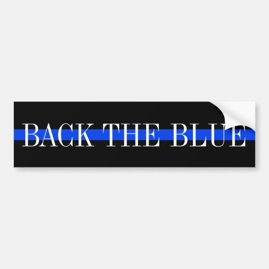 STEUN DE BLAUWE BUMPERSTICKER (Voorkant)