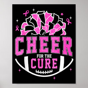 Steun De Cheerleader Voor Borstkankerbewustzijn Poster
