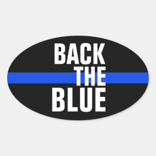 STEUN DE POLITIE BUMPERSTICKER OVALE STICKER