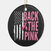 Steun de Roze Borstkanker Bewustzijnsmaand Keramisch Ornament (Links)