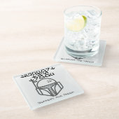 Steun de troop.w glazen onderzetter (Schuin)