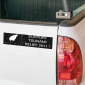 STEUN DE TSUNAMI-HULP BUMPERSTICKER (Op Truck)