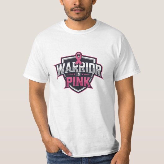 Steun de Zaak met Pink Ribbon Design T-shirt (Voorkant)