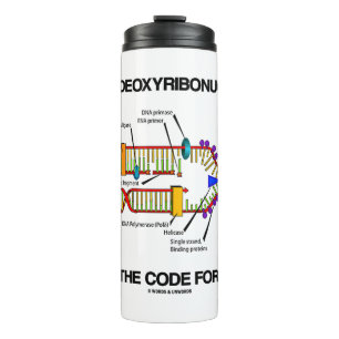 Steun Deoxyribonucleïnezuur Het Is De Code Van Het Thermosbeker