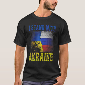 Steun die ik sta voor de Russische Oekraïense Tan T-shirt