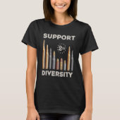Steun Diversiteit Bullet Tweede amendement Pistool T-shirt (Voorkant)