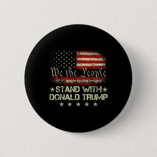 Steun Donald Trump 2024 Ondersteuning Neem Amerika Ronde Button 5,7 Cm