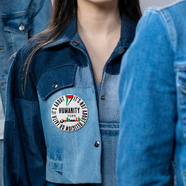 Steun en Vrije Palestijnse Vlag Ronde Button 6,0 Cm