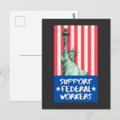 Steun federale werknemers briefkaart (Voorkant / Achterkant)