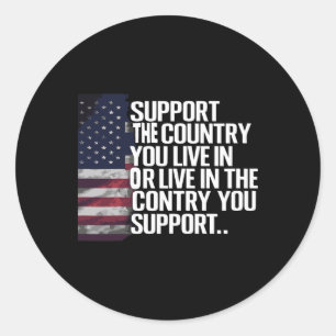 Steun het land waarin je woont het land dat je ste ronde sticker
