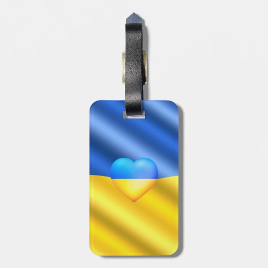Steun het Oekraïense Bagagelabel - Vrijheid (Achterkant verticaal)