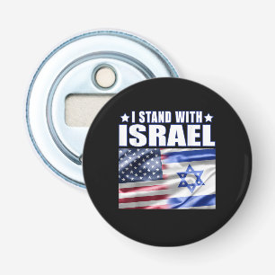 Steun Israël Ik sta achter Israël Button Flesopener