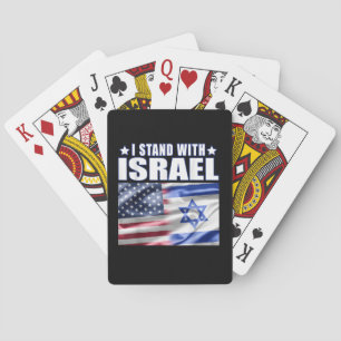 Steun Israël Ik sta achter Israël Pokerkaarten