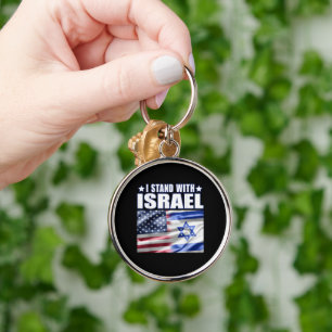 Steun Israël Ik sta achter Israël Sleutelhanger