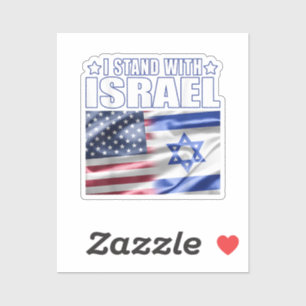 Steun Israël Ik sta achter Israël Sticker