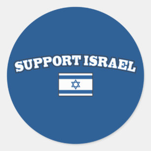 Steun Israël met vlag Ronde Sticker