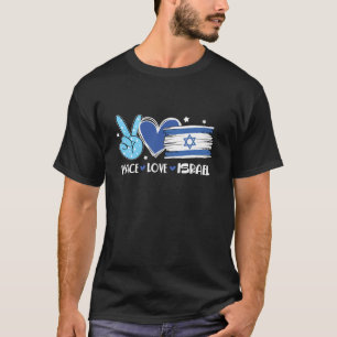 Steun Israël Vrede Liefde Israël Chanoeka Menorah T-shirt