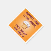 Steun je bakker die ze knippen. servet (Hoek)