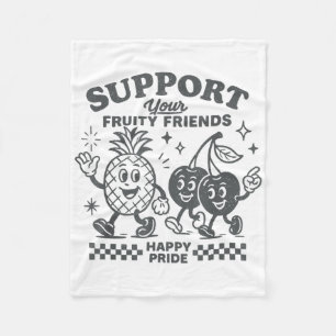Steun je fruitige vrienden Fijne Pride Lgbtq Lesb Fleece Deken