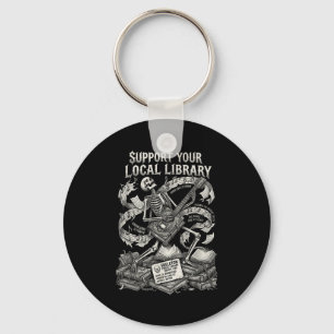 Steun je lokale bibliotheek goth boek sleutelhanger