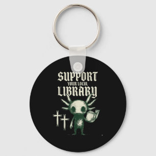 Steun je lokale bibliotheek goth boek sleutelhanger