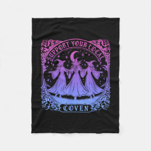 Steun je lokale coven grappige heks halloween fleece deken